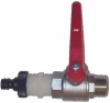 1" Lever Ball Valve with Plastic Nipple